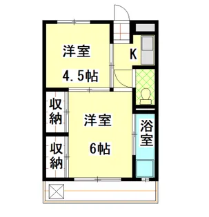 ビレッジハウス上成I【3階】の間取り