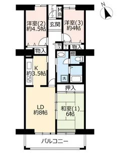 URライトタウン茅ヶ崎【5階】の間取り