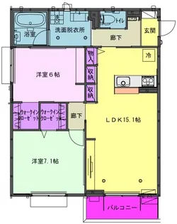 Diversita柳原B【1階】の間取り