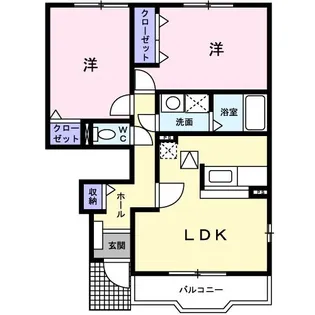 プリンスA【1階】の間取り