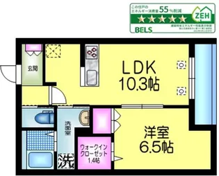 PALMSPRINGS新小岩【2階】の間取り