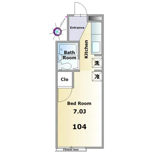 Rockyパレス【1階】の間取り