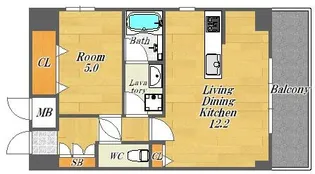 ゼクス九条【2階】の間取り