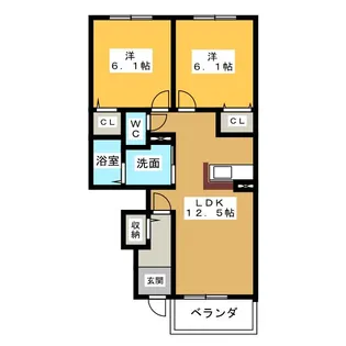メゾン ド スリアン【1階】の間取り