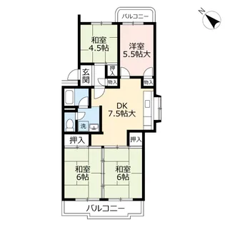 UR春日公園【1階】の間取り
