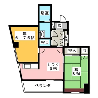 Kファースト栄町【3階】の間取り
