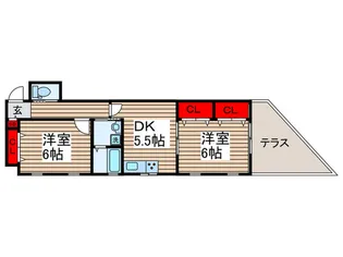 ア-クヒル【1階】の間取り