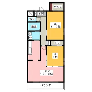 I.S.M IV【2階】の間取り