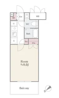 パークフィールド市川【4階】の間取り