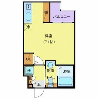 エクセラン東立石【1階】の間取り