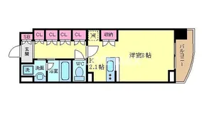 ベラジオ五条堀川【10階】の間取り