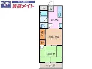 コーポ大日堂【2階】の間取り