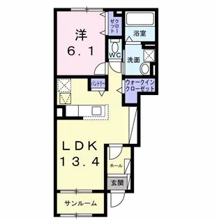 仮)古ケ崎2丁目アパートB【1階】の間取り