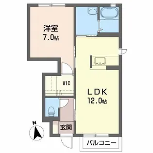 ルパルクA【1階】の間取り