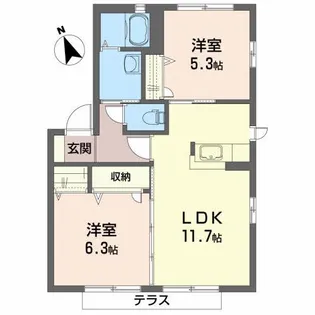 THパーク B【1階】の間取り