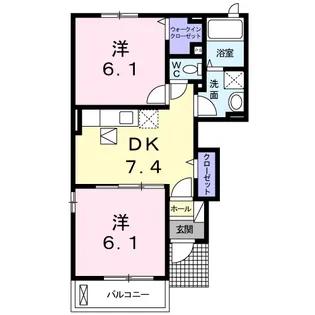 ヴィラ・セブンカラーズII【1階】の間取り