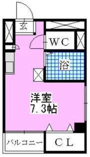 ベルクレール拾伍番館【4階】の間取り
