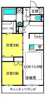 フロントスクエア越谷【3階】の間取り