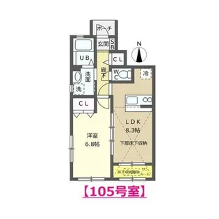 アネシスコート【1階】の間取り