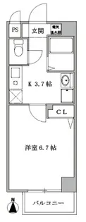 ドエル南船場【7階】の間取り