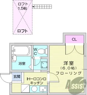 ステーブル富沢【2階】の間取り