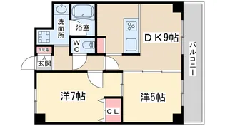 コンフォールエスティオ【7階】の間取り