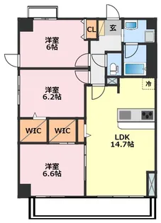 アンクレージュ【7階】の間取り