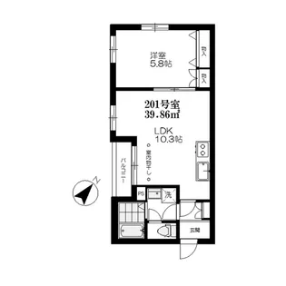 URBAN FLATS【2階】の間取り