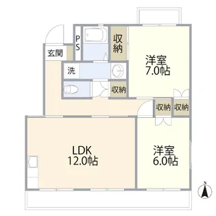 MILLE FIORE【1階】の間取り