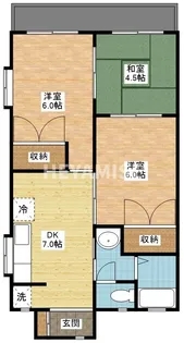 サンヒル城見【1階】の間取り