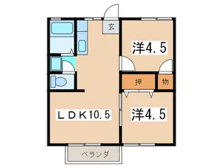 ハイツ永嶋【2階】の間取り