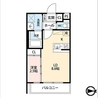 エストゥルース京都II【2階】の間取り
