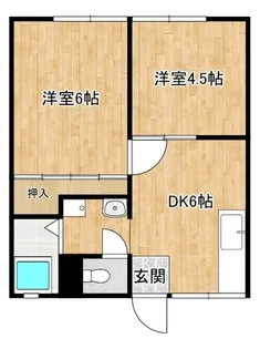 野田ハイツ【1階】の間取り