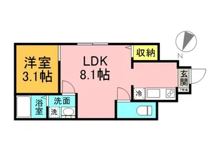Pablo戸坂A棟【1階】の間取り