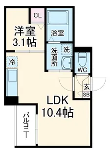 Jack korakuII【3階】の間取り