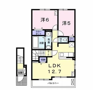 サンライズIII【2階】の間取り