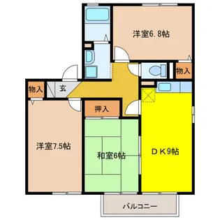 レジデンスかとう【2階】の間取り
