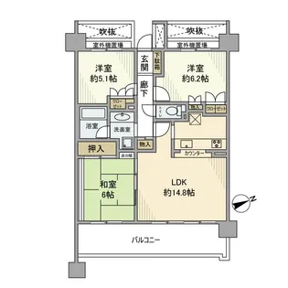 パセオ・TOKYOイースト【6階】の間取り