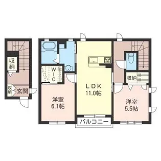 エルカーサ湘南 B【2階】の間取り