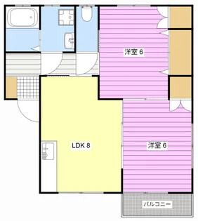 ニューショーワハイツI【2階】の間取り