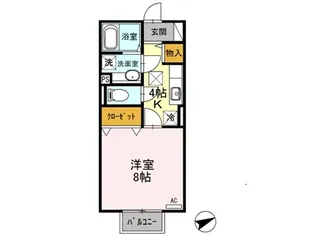 セジュール モナリエ A【1階】の間取り