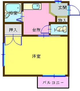 ニューハイツ三林【1階】の間取り