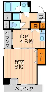 ブランミュール文の里【6階】の間取り