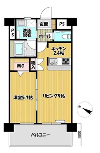 クレアレーヴ下関【6階】の間取り