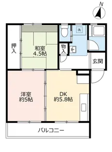 UR逆瀬川【4階】の間取り