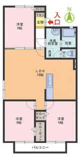 セジュールアムス5西棟【1階】の間取り