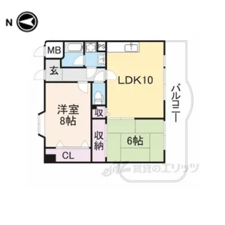フローリッシュ北田【5階】の間取り