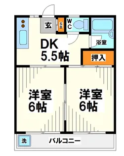 エステート多摩川A【2階】の間取り