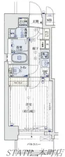 セオリー夕陽丘DOOR【9階】の間取り