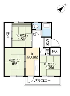 UR千草台【5階】の間取り